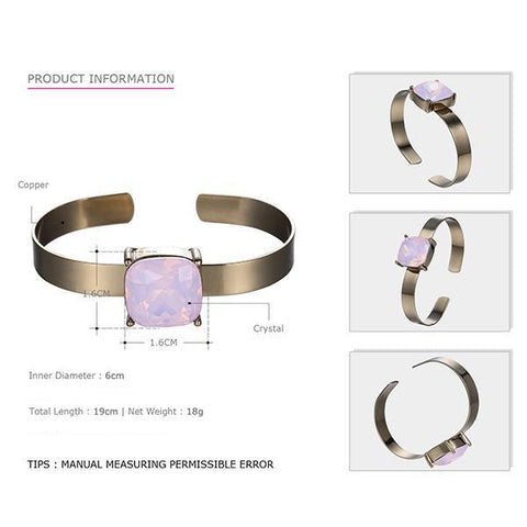 Elegant Cube Cuff Sister Jewelry Bracelets
