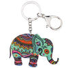 Image of Cute Acrylic Elephant Keychain