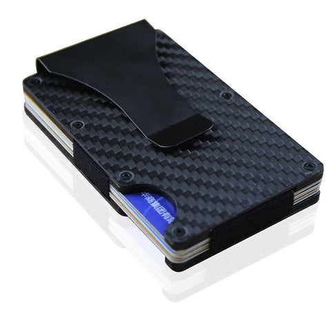 RFID Carbon Fiber Card Holder Slim Minimalist Wallet