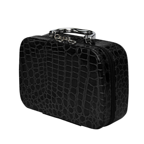 Large Leather Cosmetic Travel Makeup Bag