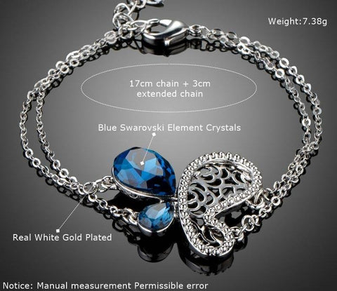 Big Blue Butterfly Grandma Jewelry Bracelet