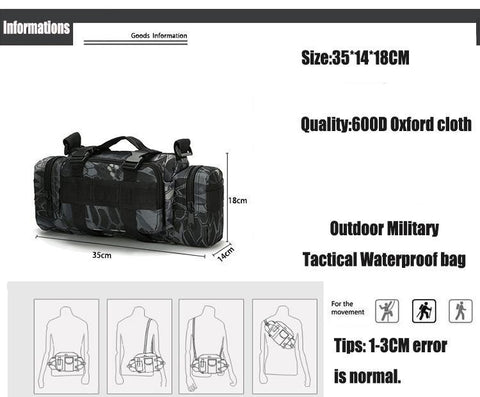 Waist Army Military Tactical Backpack