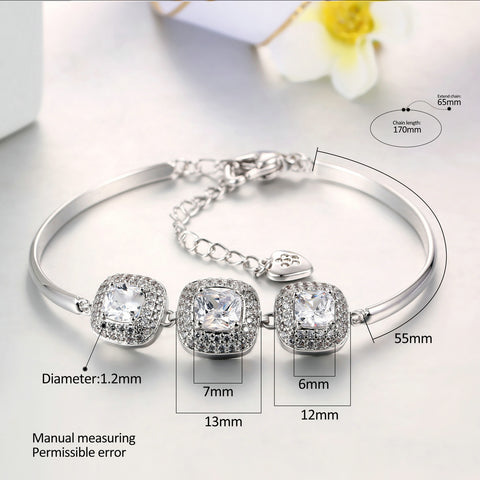 Elegant CZ Charm Grandma Jewelry Bracelet