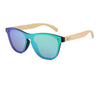 Image of UV Mirror Wooden Bamboo Sunglasses