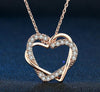 Image of Double Heart CZ Sister Jewelry Necklaces