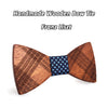 Image of Butterfly Wedding Slim Wooden Bow Tie