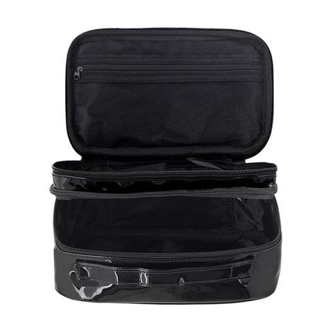Double Layer PU Cosmetic Travel Makeup Bag
