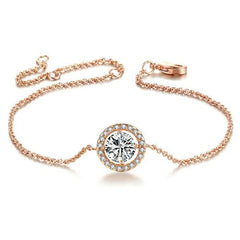Round CZ Rose Gold Sister Jewelry Bracelets