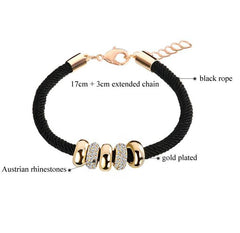 Rope Charm Gold Sister Jewelry Bracelets