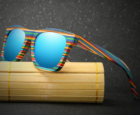 Fancy Colorful Wooden Bamboo Sunglasses