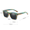 Image of Fancy Colorful Wooden Bamboo Sunglasses