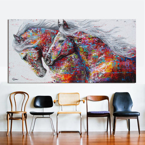 Running Horse Living Room Canvas Wall Art