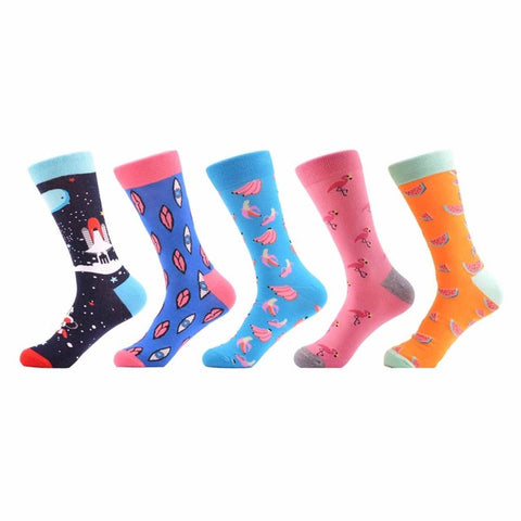 5 pairs Cool Crazy Funny Women Socks