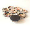 Image of 8Pcs Cute Cat Glass Round Decorative Fridge Refrigerator Magnets