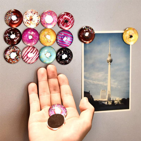 5Pcs Cute Doughnuts Decorative Fridge Refrigerator Magnets
