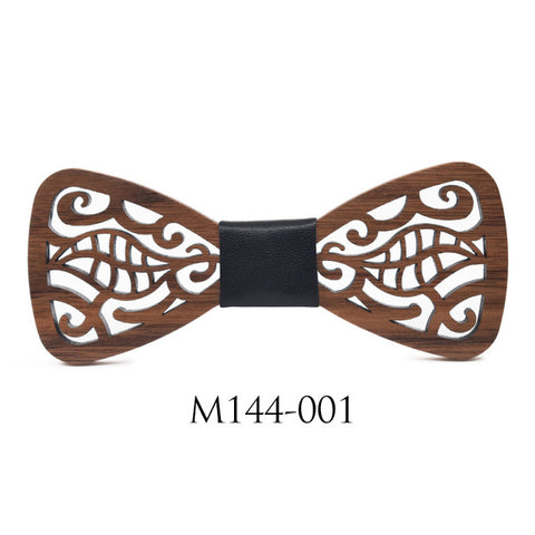 Butterfly Wedding Bowknot Wooden Bow Tie
