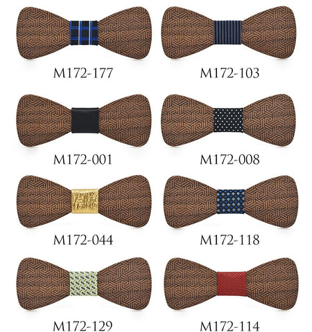 Style Business Banquet Wooden Bow Tie
