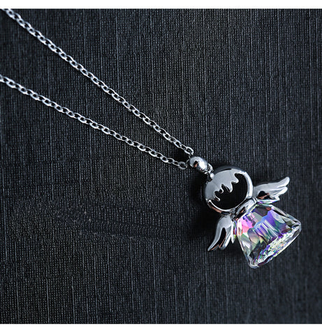 Crystal Guardian Jewelry Angel Necklace