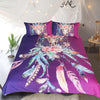 Image of Feathers Skull Dream Catcher Bedding Set
