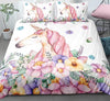 Image of Cute Queen Unicorn Bedding Set