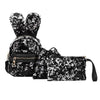 Image of 3Pcs Sequin Bunny Rabbit Small Mini Backpack