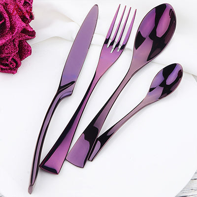 16Pcs 4Sets Stainless Steel Hotel Western Dinnerware Flatware Cutlery Set