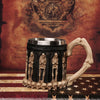 Image of Viking Warrior Skull Gothic Tankard Halloween Skeleton Stainless Beer Tea Cup Coffee Mugs