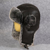 Image of PU Leather Vintage Fur Russian Bomber Hat