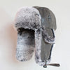Image of Vintage PU Leather Fur Russian Bomber Hat