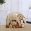 Image of Ceramic Statue Figurines Elephant Decor